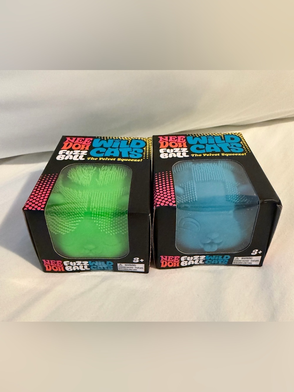 (2) NeeDoh Wild Cat Fuzz Balls